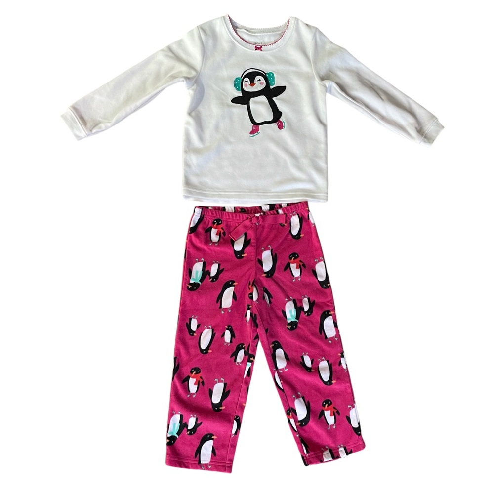 NWOT carters penguin fleece pajamas. 4T